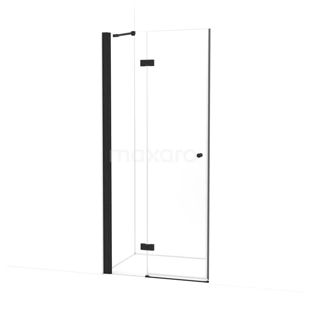 Amber Shower door | 90 cm Matte black Clear glass Pivot door WTB353210M