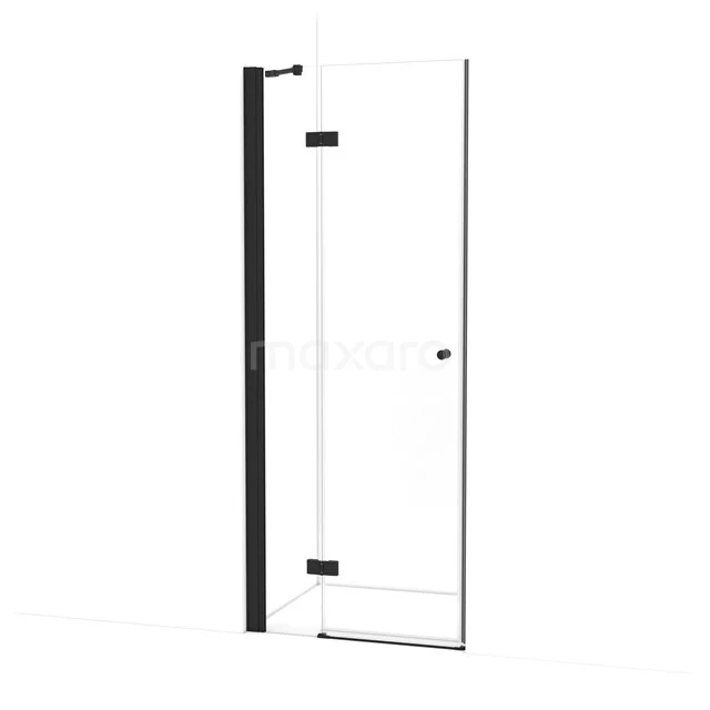 Amber Shower door | 80 cm Matte black Clear glass Pivot door WTB253210M