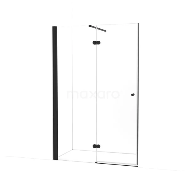 Amber Shower door | 130 cm Matte black Clear glass Pivot door WTB663120M