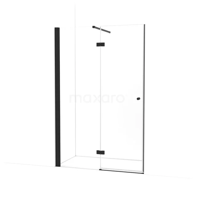 Amber Shower door | 130 cm Matte black Clear glass Pivot door WTB663110M
