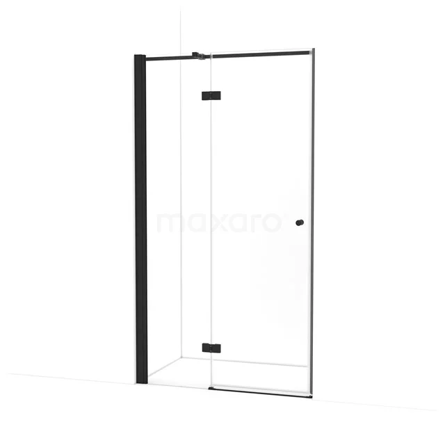 Amber Shower door | 110 cm Matte black Clear glass Pivot door WTB463310M