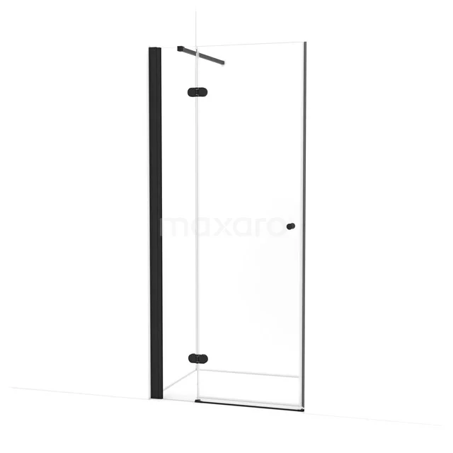 Amber Shower door | 90 cm Matte black Clear glass Pivot door WTB263120M