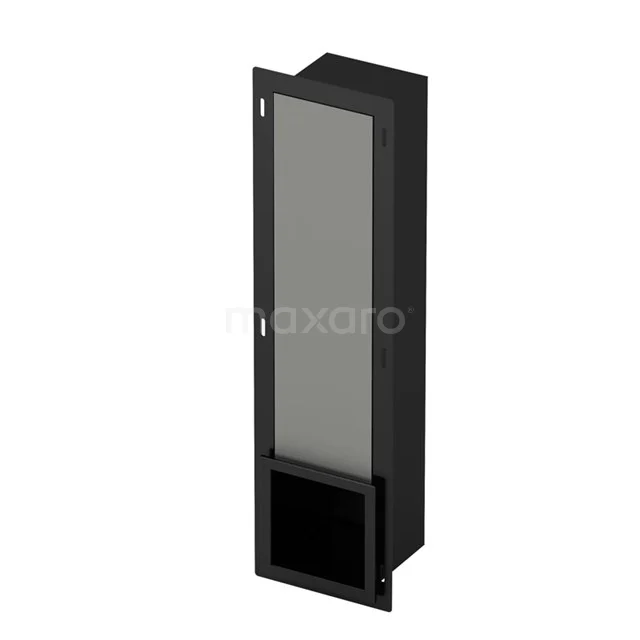 Spare Toilet roll holder, Recessed, Square, Black 240-1102MB