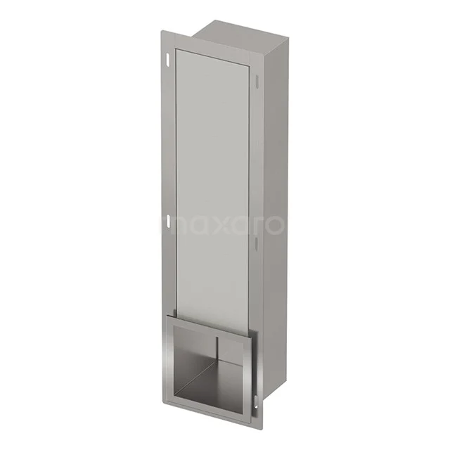 Spare Toilet roll holder, Recessed, Square, Stainless steel 240-1102