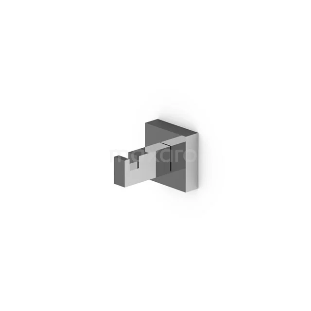 Cubic Handdoekhaak | Chroom 250-0601 RVS handdoekhaak vierkant design, mat geborsteld, ideaal voor een moderne badkamer inrichting.
