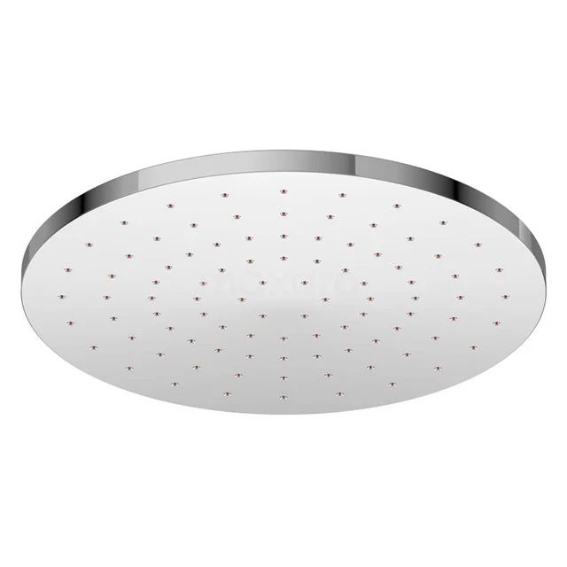 Runder Chrom Regenduschekopf mit modernem Design, perfekt für luxuriöse Badezimmererfahrung.