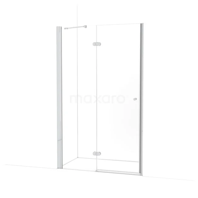 Amber Douchedeur | 125 cm Chroom Helder glas Draaideur WTC563220C