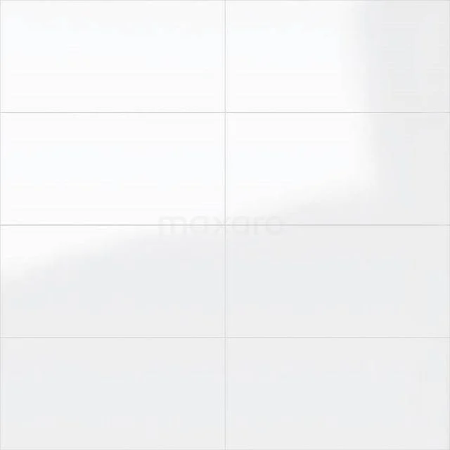 Blanko Wandfliese | 30x60cm Uni Weiß Glänzend 301-500101 Weiße keramische Badezimmerfliese mit glänzender Oberfläche, rechteckiges Design geeignet für moderne Wandverkleidung.