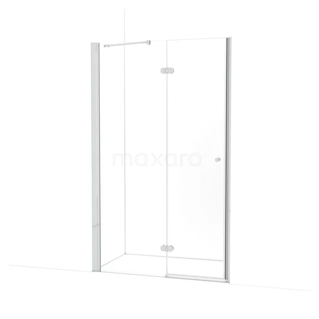 Amber Douchedeur | 125 cm Chroom Helder glas Draaideur WTC653220C