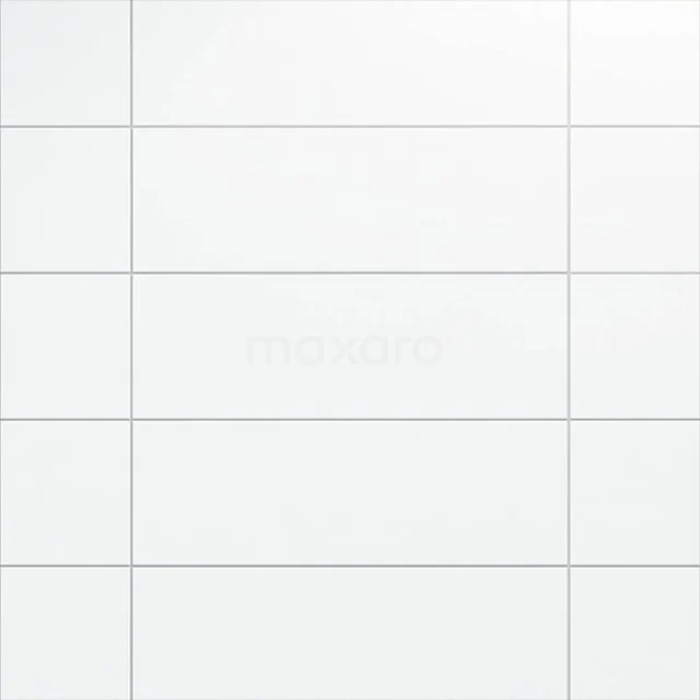 Wandfliese Blanco 25x75cm Uni Weiß Matt 501-500302 Weiße keramische Badezimmerfliese, glänzende Oberfläche, rechteckiges Design, geeignet für moderne Wanddekoration.