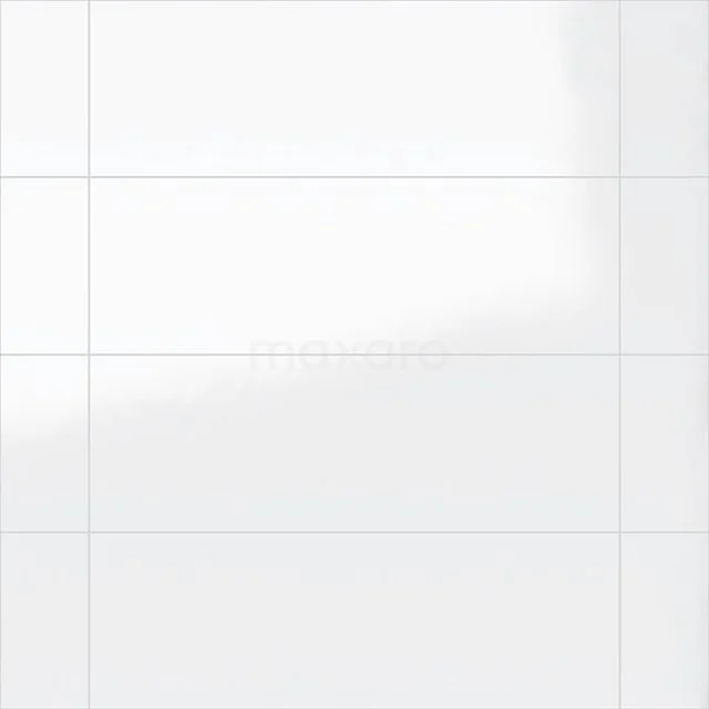 Glossy white wall tile, ceramic material, 30x60 cm, perfect for a modern bathroom with a clean design.