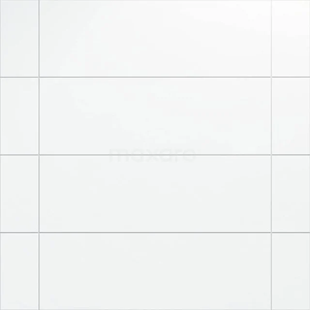 White ceramic bathroom tile, glossy surface with clean lines, ideal for a modern and fresh bathroom style.