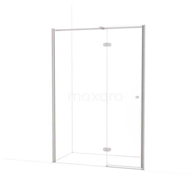 Amber Duschtür | 130 cm Edelstahl Klarglas Drehtür WTC75320BR