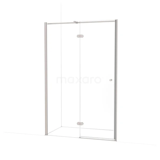 Amber Duschtür | 130 cm Edelstahl Klarglas Drehtür WTC66320BR