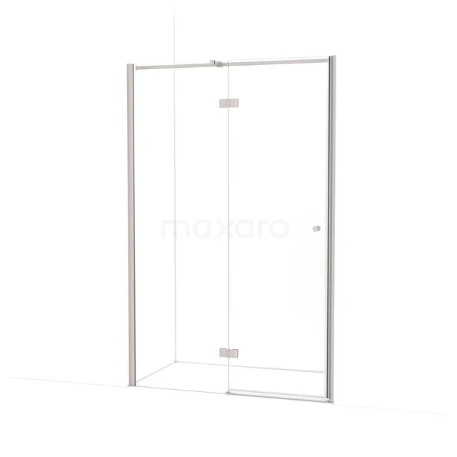 Amber Duschtür | 130 cm Edelstahl Klarglas Drehtür WTC66310BR