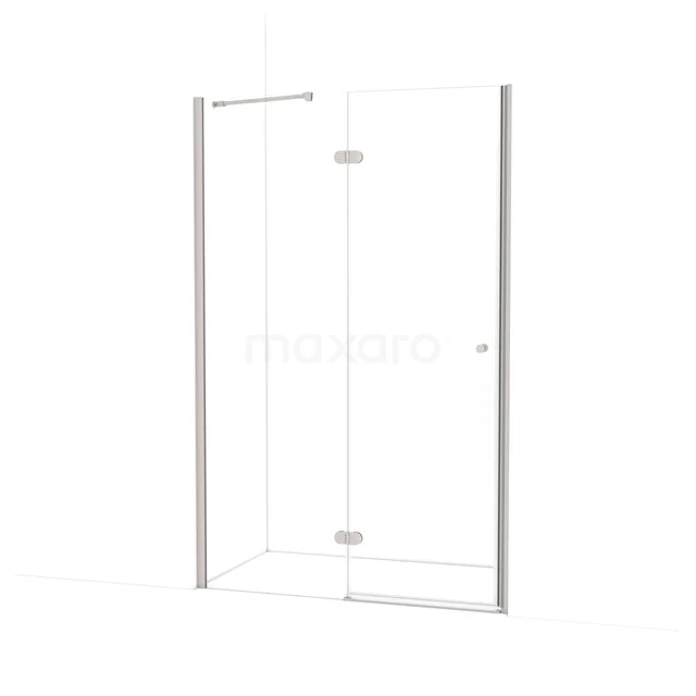 Amber Duschtür | 130 cm Edelstahl Klarglas Drehtür WTC66220BR
