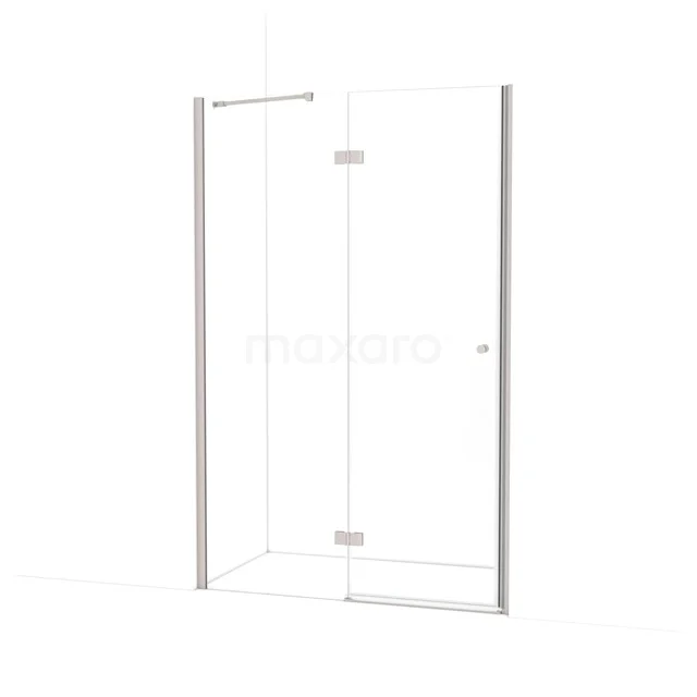 Amber Duschtür | 130 cm Edelstahl Klarglas Drehtür WTC66210BR