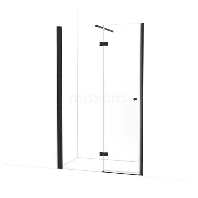 Amber Shower door | 125 cm Matte black Clear glass Pivot door WTC653110M