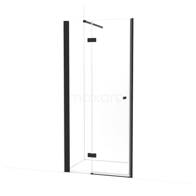 Amber Duschtür | 95 cm Matt Schwarz Klarglas Drehtür WTC353110M