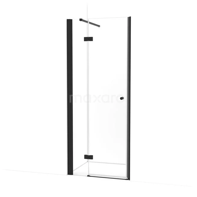 Amber Shower door | 85 cm Matte black Clear glass Pivot door WTC253110M