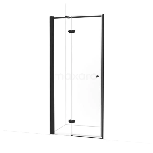 Amber Shower door | 95 cm Matte black Clear glass Pivot door WTC353320M