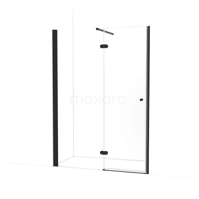 Amber Shower door | 145 cm Matte black Clear glass Pivot door WTC763120M