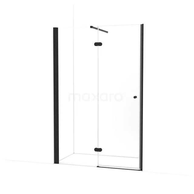 Amber Shower door | 135 cm Matte black Clear glass Pivot door WTC663120M