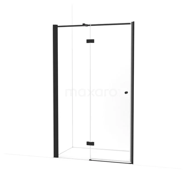Amber Shower door | 125 cm Matte black Clear glass Pivot door WTC563310M