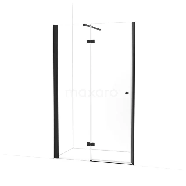 Amber Shower door | 125 cm Matte black Clear glass Pivot door WTC563110M
