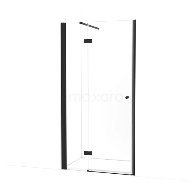 Amber Duschtür | 105 cm Matt Schwarz Klarglas Drehtür WTC363110M
