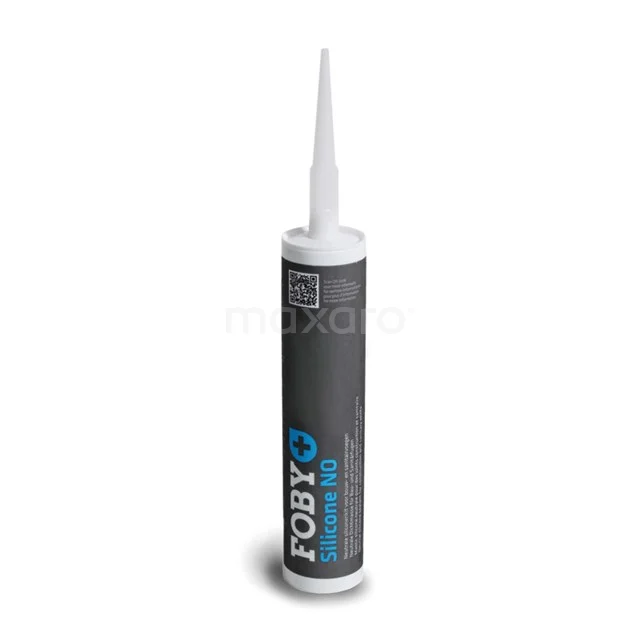 Silikon (Dichtstoff) Pergamon 310 ml 400-030308 Weiße Silikon (Dichtstoff) in einer schwarzen Tube mit spitzer Applikator, ideal für wasserdichte Abdichtung im Badezimmer.