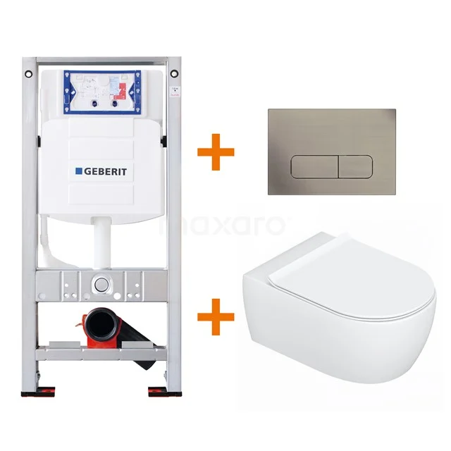 Toilet set Gloss white with Easy clean + Geberit UP320 concealed cistern TOI139