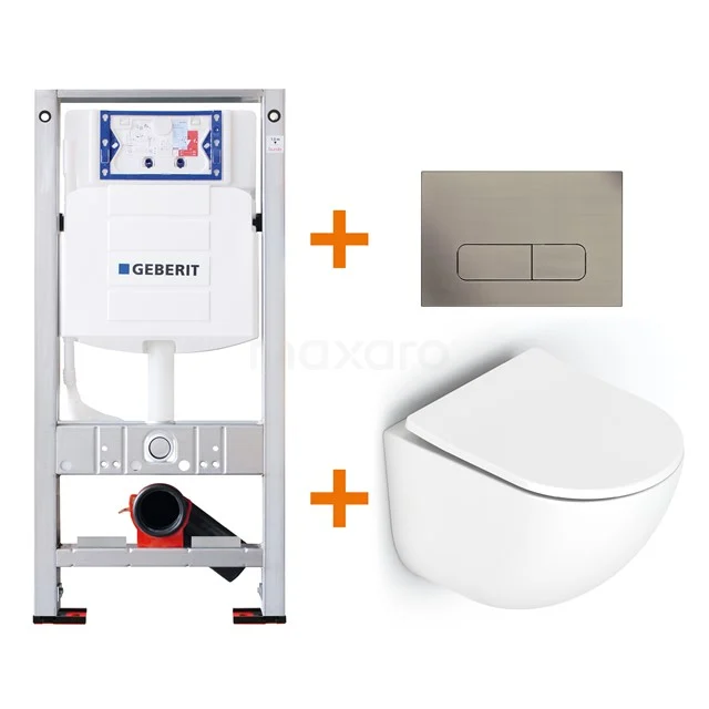 Toilet set Gloss white with Easy clean + Geberit UP320 concealed cistern TOI221