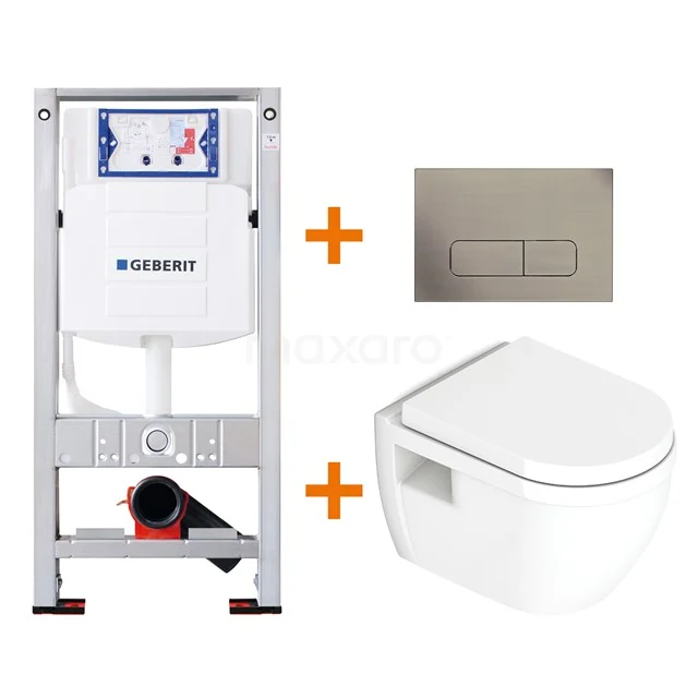 Toilet set Gloss white with Easy clean + Geberit UP320 concealed cistern TOI263