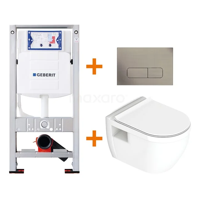 Toilet set Gloss white with Easy clean + Geberit UP320 concealed cistern TOI264