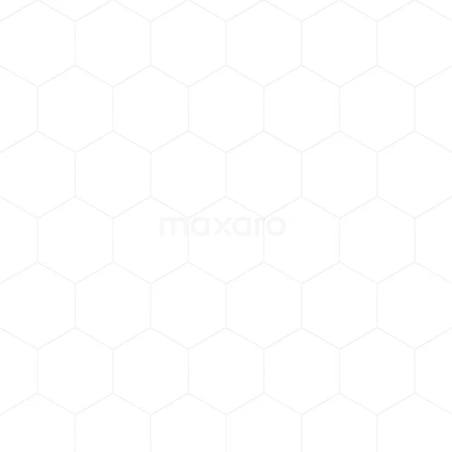 Wall tile Geo 15x17cm Uni White Glossy Hexagon 401-050101 White hexagonal matte white wall tile, ceramic design, ideal for modern bathroom style or kitchen backsplash.