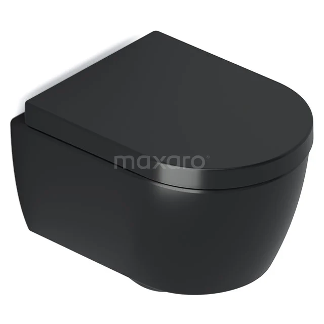 Wall-hung toilet Senza Easy Clean Matte black Short projection toilet 300.0383MB