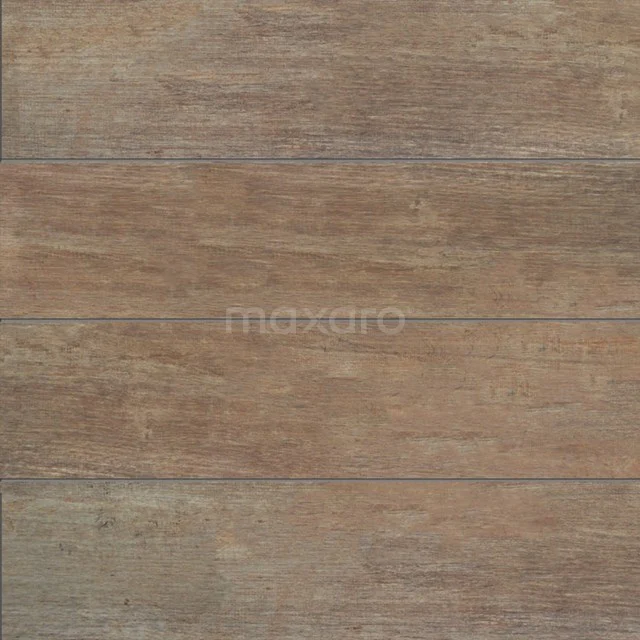 Wood-look ceramic bathroom tile in shades of brown, durable and water-resistant, perfect for a warm and natural look.