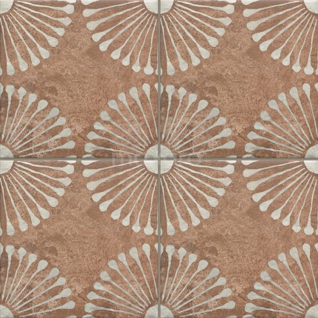 Bodenfliese/Wandfliese Bloom Red 20x20cm Dekor Rot Unrektifiziert 502-030102