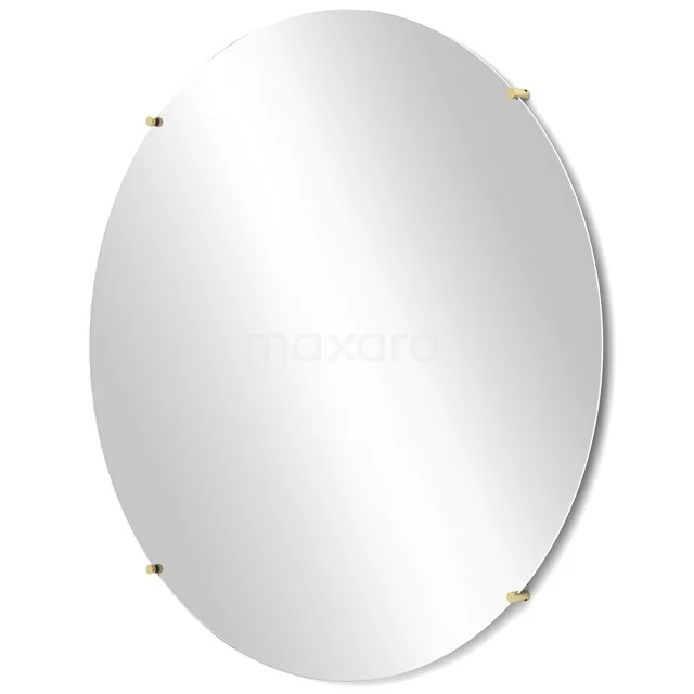 Badezimmerspiegel Solo 100 cm Rund Spiegelhalterung Rundes Licht Gold M25-1020LG