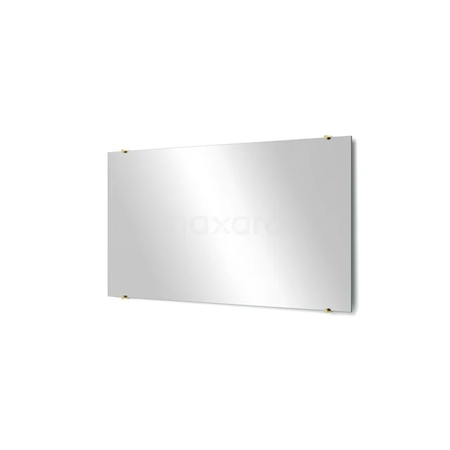 Badezimmerspiegel Solo 120x60cm Spiegelhalter Rund Hellgold M01-120620LG Badezimmerspiegel Solo 120x60cm Spiegelhalter Rund Hellgold M01-120620LG