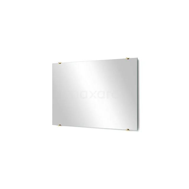 Badezimmerspiegel Solo 100x60cm Spiegelhalter Rund Hellgold M01-100620LG Badezimmerspiegel Solo 100x60cm Spiegelhalter Rund Hellgold M01-100620LG