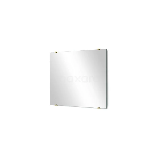 Badezimmerspiegel Solo 80x60cm Spiegelhalter Rund Hellgold M01-080620LG Badezimmerspiegel Solo 80x60cm Spiegelhalter Rund Hellgold M01-080620LG