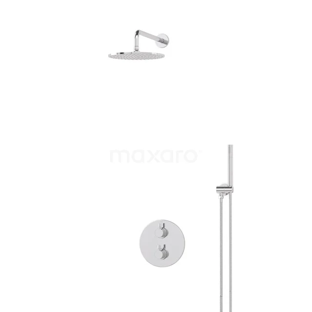 Regendusche-Set Radius Chrom 25cm Unterputz-Thermostat Chrom BIC55-00041