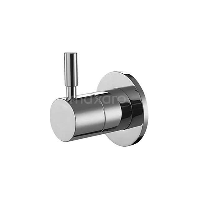 Built-in Shower valve Radius Chrome, diverter valve, Chrome 55.153.204N Chrome towel hook with round shape, wall-mounted and modern design, perfect for any stylish bathroom.
