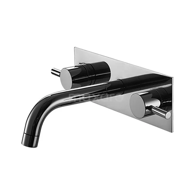Radius  Wastafelkraan Inbouw | Chroom | Tweegreeps mengkraan   55.153.804