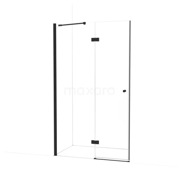 Amber Shower door | 120 cm Matte black Clear glass Pivot door WTB65210M
