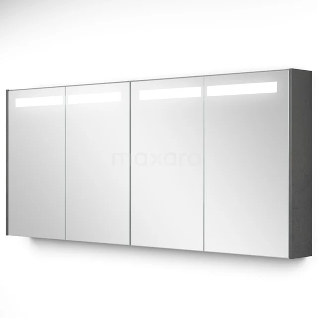 Mirror cabinet with lighting Modulo 160x70cm Dark grey Concrete K99-1600-59008-51