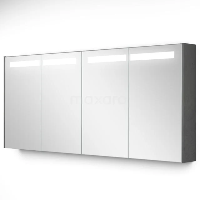Spiegelschrank mit Beleuchtung Modulo 157.6x70cm Dunkelgrau Beton K99-1600-59008-51