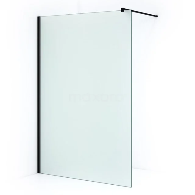 Duschwand mit Klarglas, Schwarz Profil und minimalistischem Design; ideale Lösung für ein stilvolles, modernes Badezimmer.